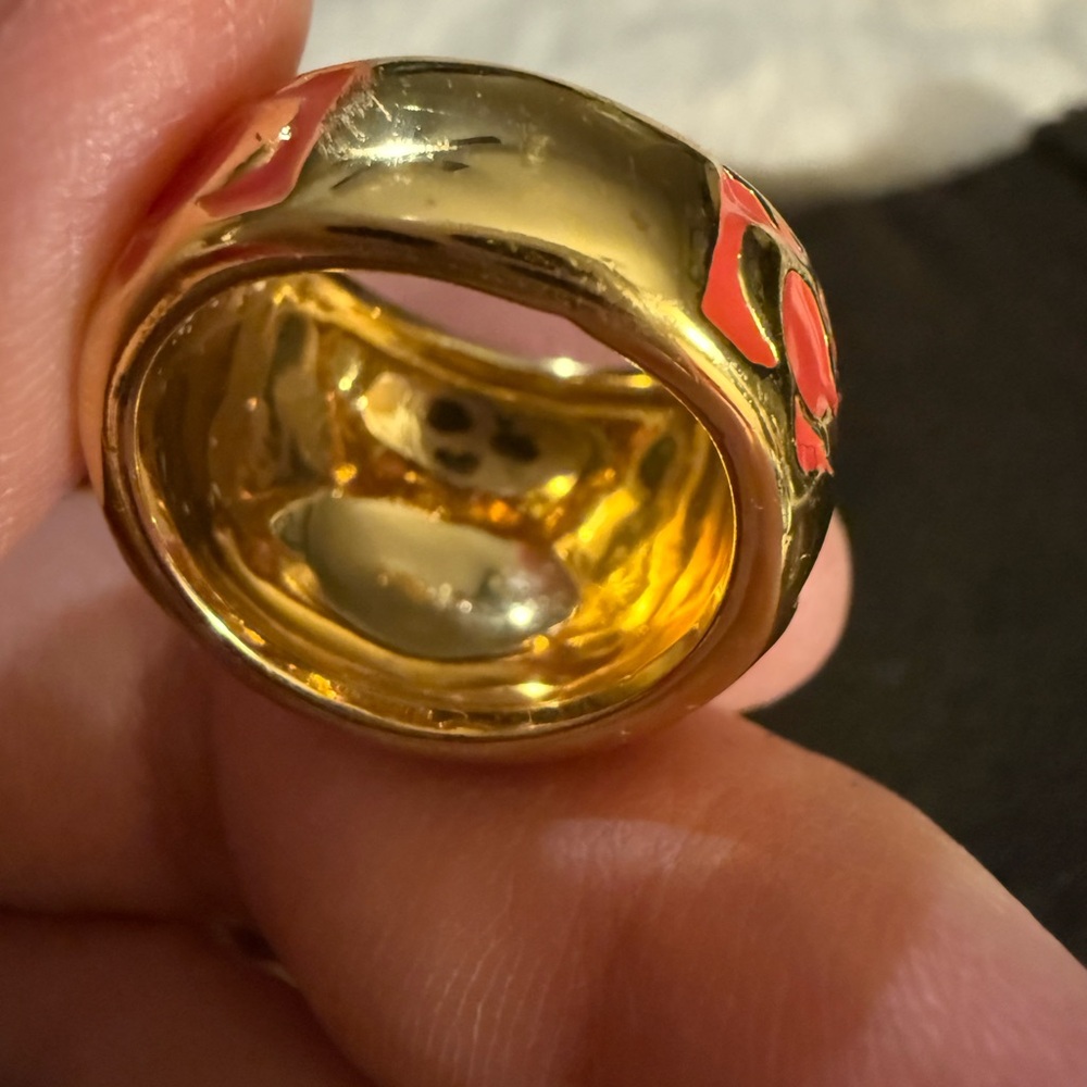 Set of 4 Vintage Coach Rings Sz 6.5 - 7.5. Gold & Silver Tone & Extra Hangtag - Picture 4 of 14